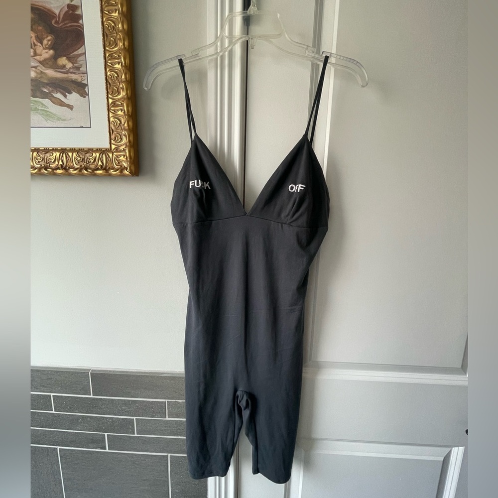 Grey Spaghetti Strap Bodysuit